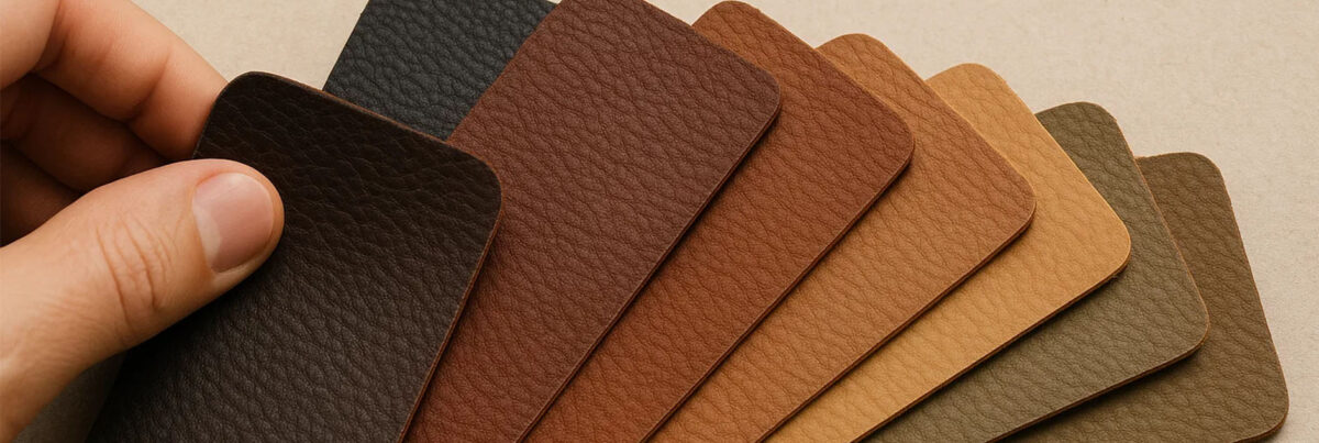 Recycled leather swatches