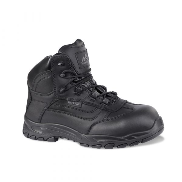 Rock Fall Pro Man Jupiter S3 SRA Black Steel Toe Cap Heavy Duty Safety Boots PPE 